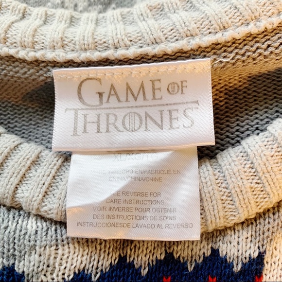 Game Of Thrones Winter Is Here Fair Isle Christmas Sweater - Picture 7 of 7